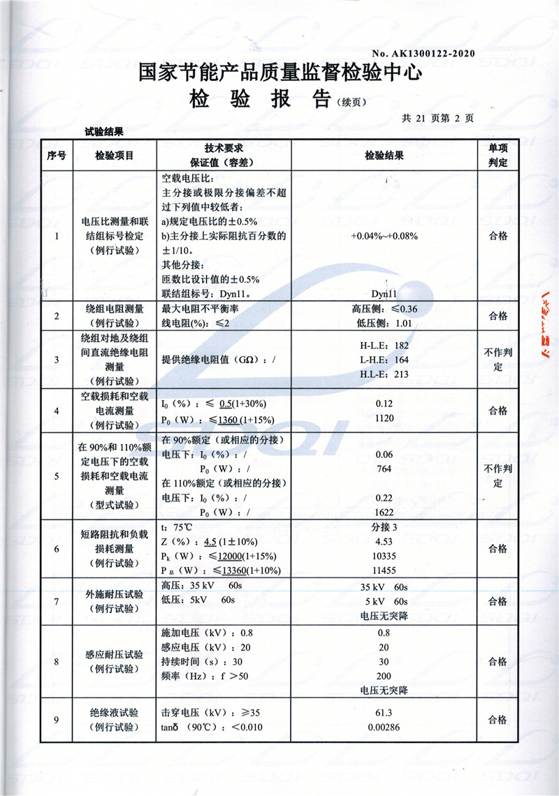 高低压试验报告-S11-1250乌鲁木齐乌鲁木齐乌鲁木齐油浸式变压器-2.jpg